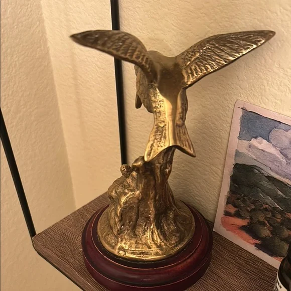 Vintage Solid Brass Hummingbird Figurine - Picture 9 of 9